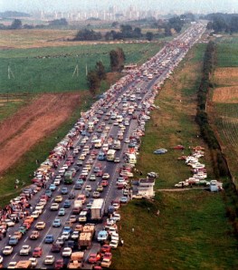 The Baltic Way near Vilnius, Lithuania, Aug. 23, 1989.