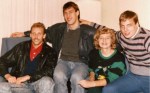 Fall 1988, Lawrence, KS, fr. left - Rimas Kurtinaitis, Sarunas Marciulionis, Vita Zemaitis, Donnie Nelson.