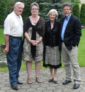 (l tor) Former Lithuanian President Valdas Adamkus, Maria Race, Alma Adamkus, Tim Race, 2011