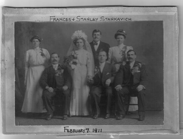 The 1911 wedding of Stanley and Frances (Missavich) Stankavich