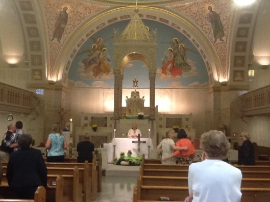 C. V. White memorial mass at Franciscan convent Adoration Chapel, Riverton