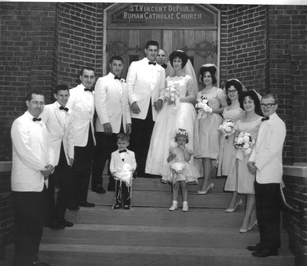 Georgeann (Yanor) Carver wedding to Mick Madison, 1962