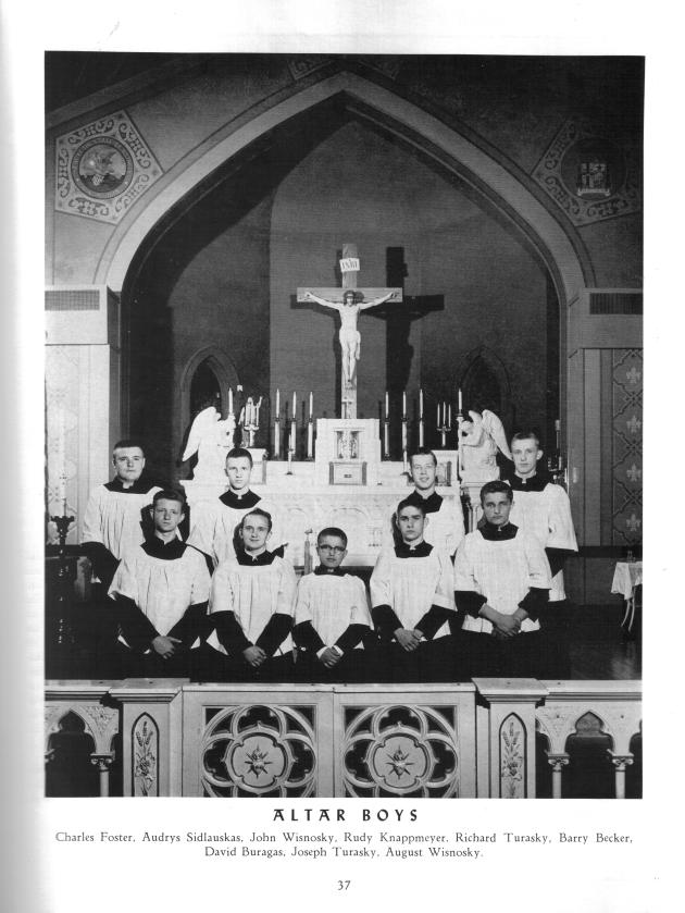 Altar boys, from parish Jubilee book, 1956