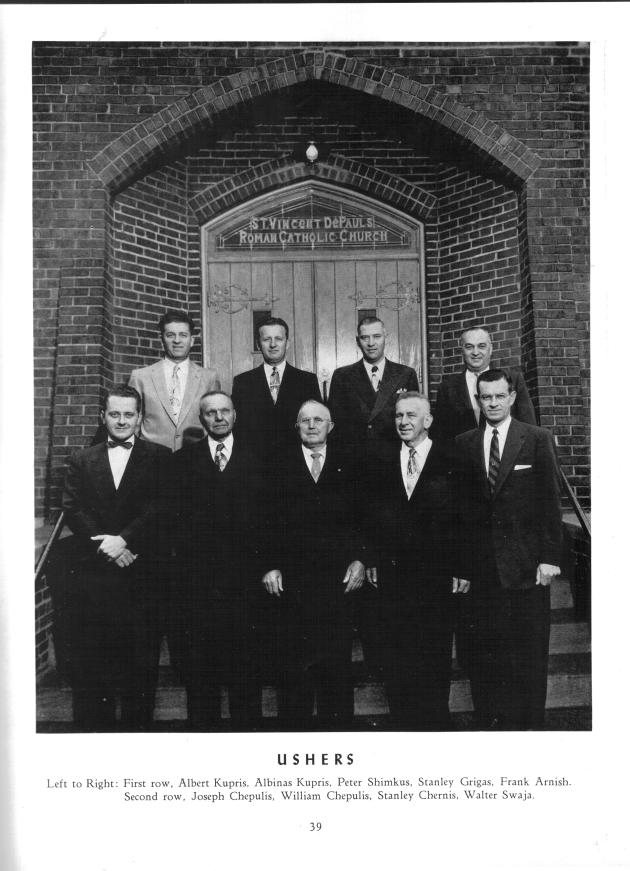 Church ushers and parish patriarchs, from the Jubilee book, 1956.