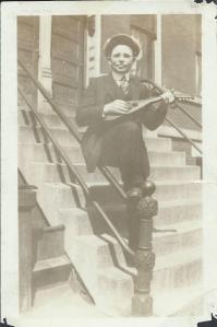 Leonard Naumovich, Sr. with mandolin, circa 1925.