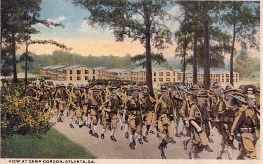 Postcard of Camp Gordon, near Atlanta. Courtesy of foundpostcard.com.