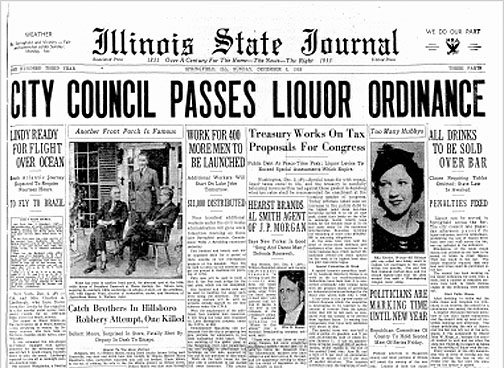 CityCouncilPassedLiquorOrd. ISJ, Dec.3, 1933 P1